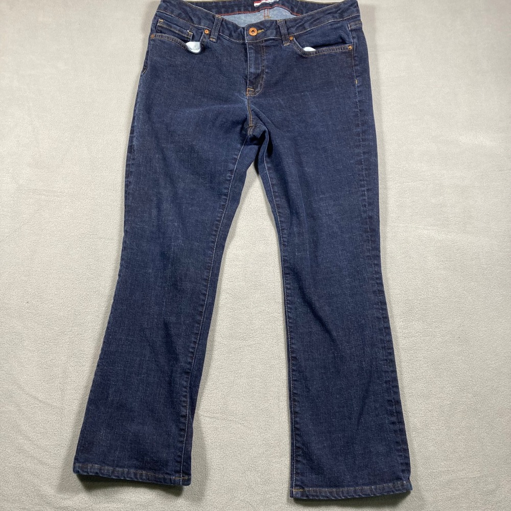 Tommy Hilfiger Jeans Womens Size 10 Blue Bootcut Mid Rise Curve Bootcut Dark